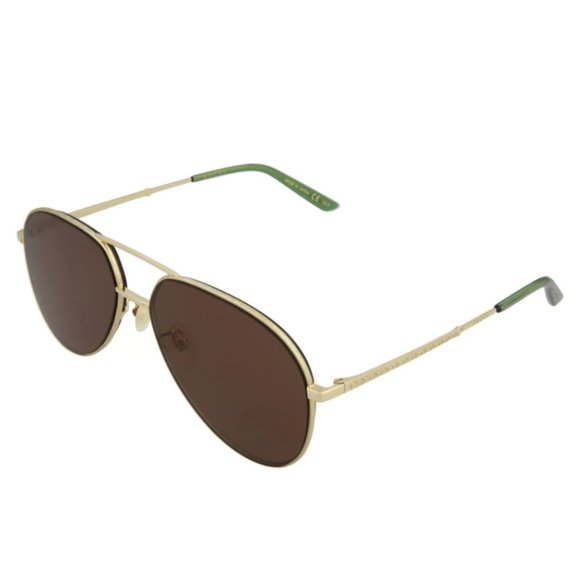 Rare! Gucci Gold Metal Frame w/ Brown Lenses - Picture 1 of 3